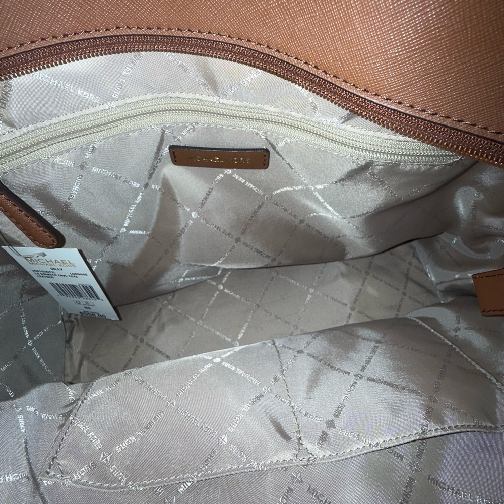 Michael Kors Brown Leather Tote with Brown Leather Wallet - Picture 2 of 5